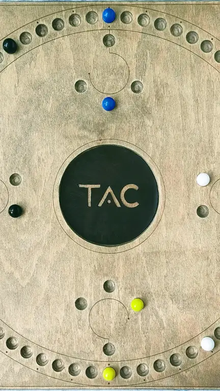 TAC-Brett von oben am Ende einer Partie